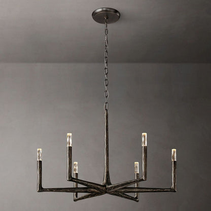 Thaddeus Forged Round Chandelier
