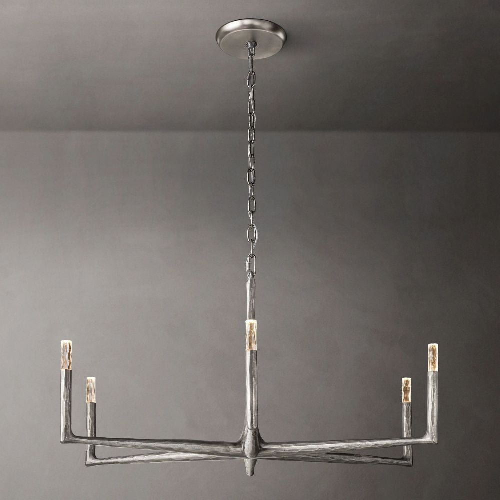Thaddeus Forged Round Chandelier