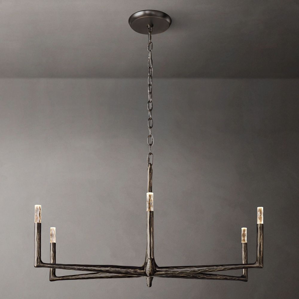 Thaddeus Forged Round Chandelier