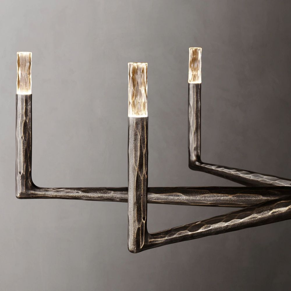 Thaddeus Forged Round Chandelier
