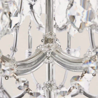 19TH C. Clear Royal Cut Crystal Round Chandelier 60"