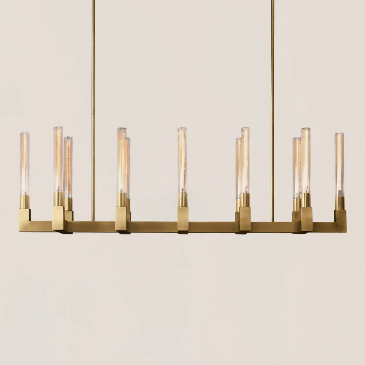 Cannele Glass Linear Chandelier