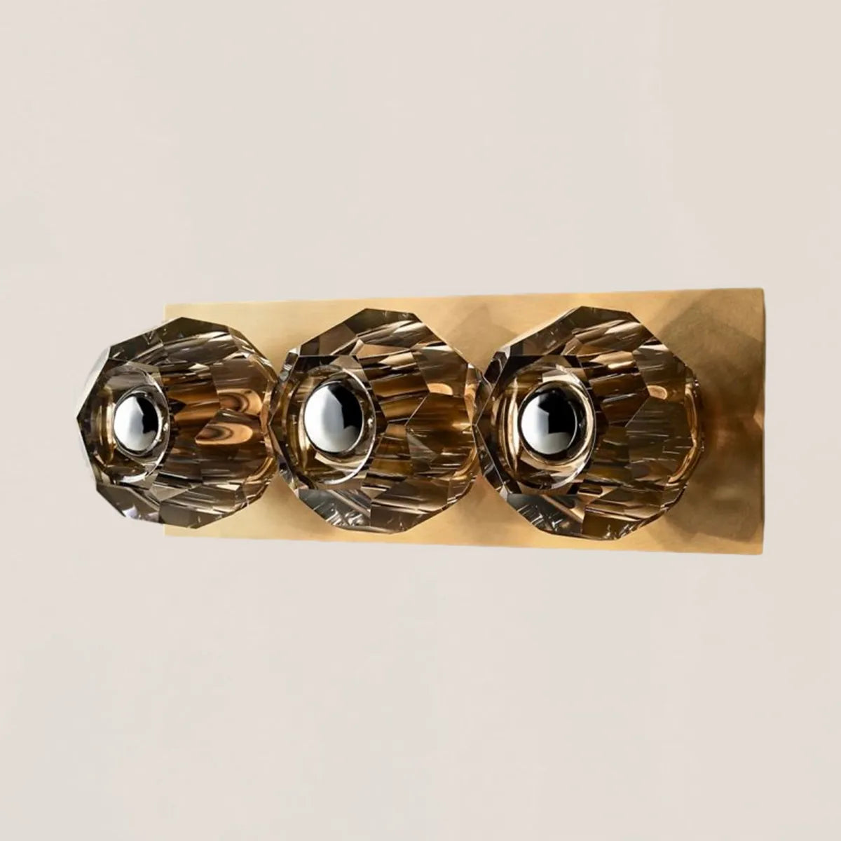 Boule De Crystal Smoke Linear Short Wall Sconce