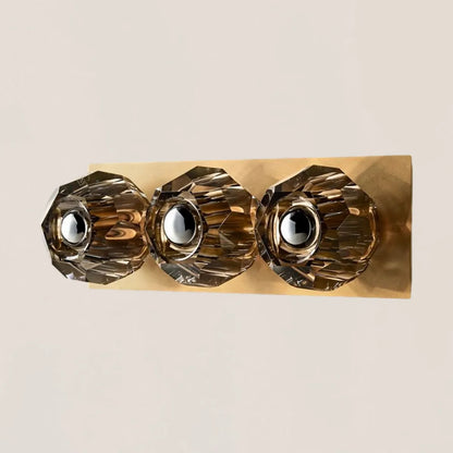 Boule De Crystal Smoke Linear Short Wall Sconce