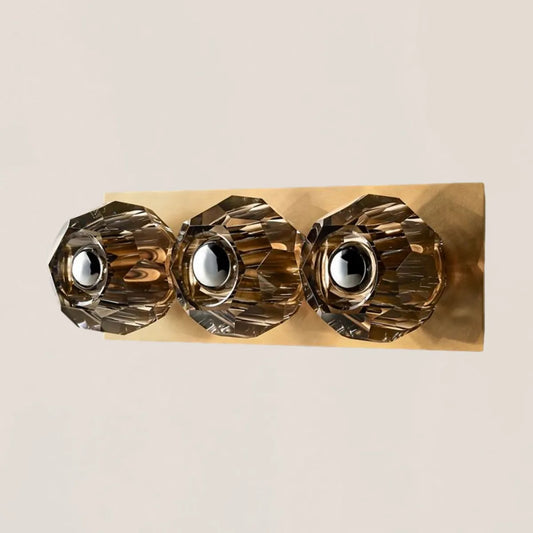 Boule De Crystal Smoke Linear Short Wall Sconce