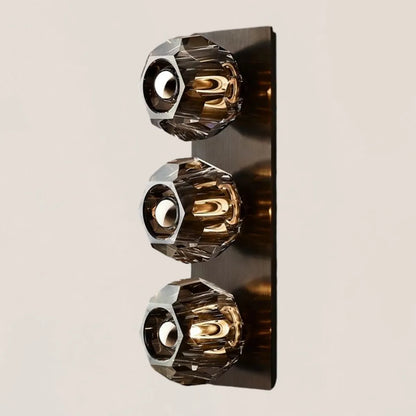 Boule De Crystal Smoke Linear Short Wall Sconce