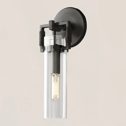 Machinist Glass Cylinder Sconce