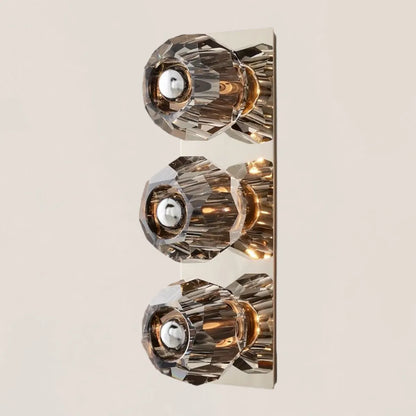 Boule De Crystal Smoke Linear Short Wall Sconce