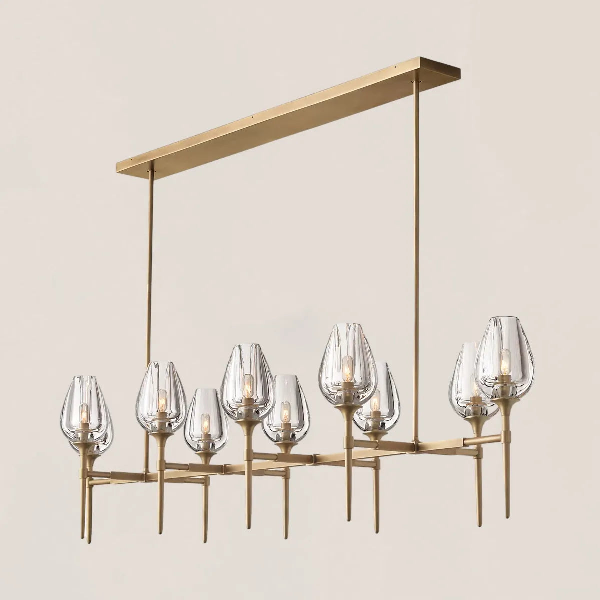 Tulip Crystal Linear Chandelier