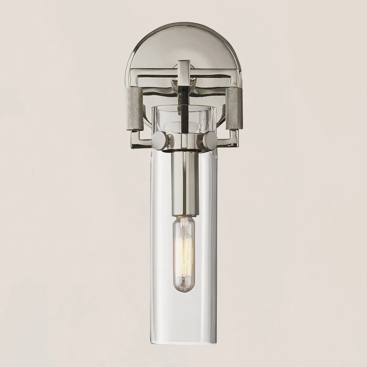 Machinist Glass Cylinder Sconce