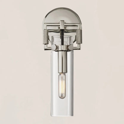 Machinist Glass Cylinder Sconce