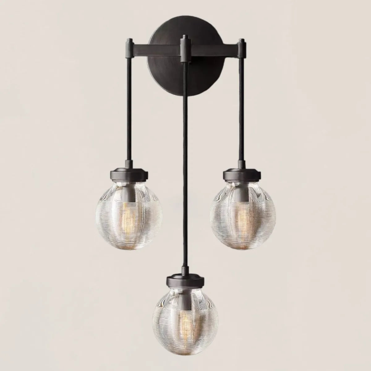 Pearl Spherical Modern Triple Wall Sconce