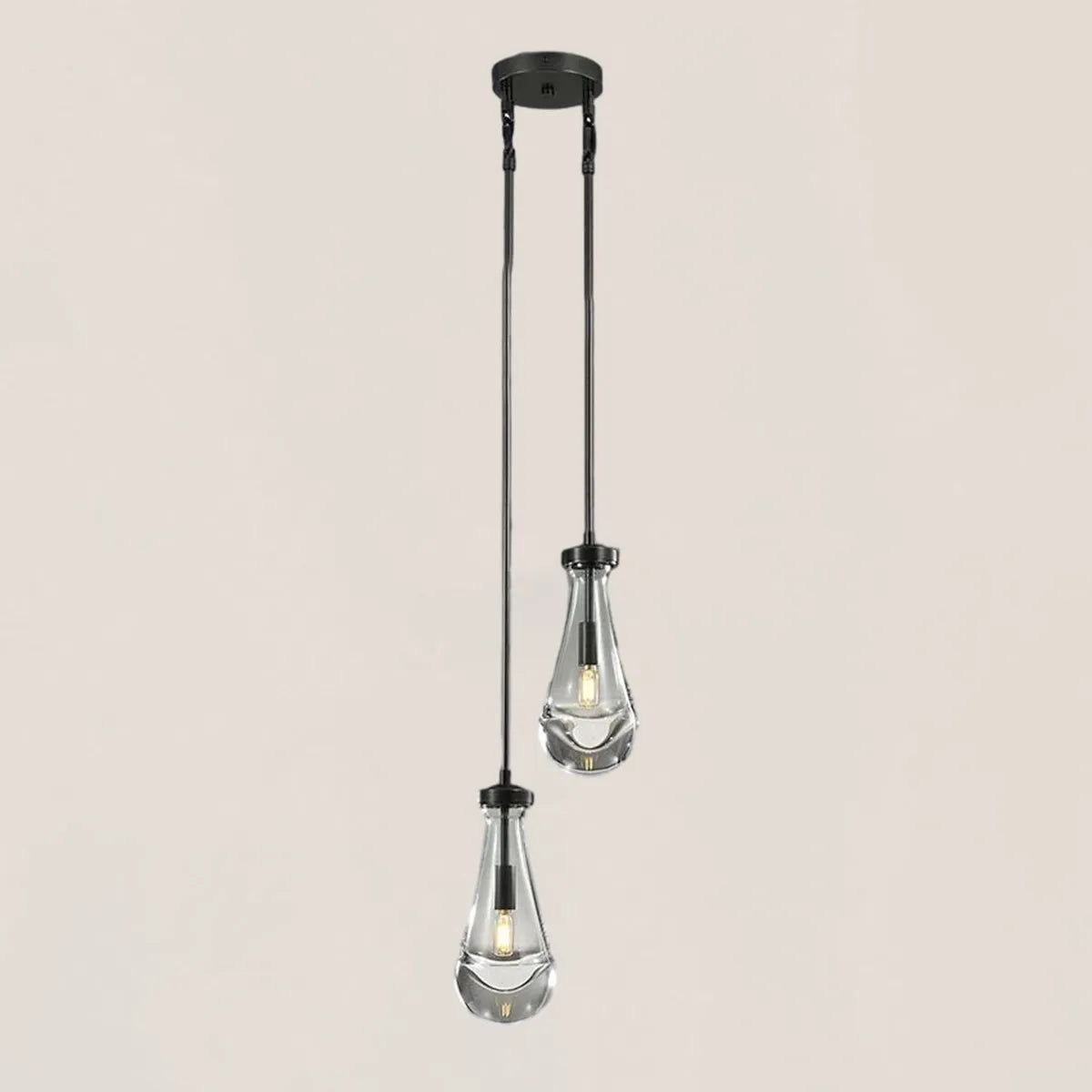 Raindrop Rod Round Chandelier