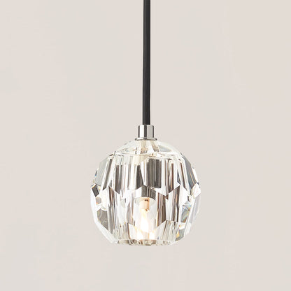 Boule De Crystal Rod Pendant Light