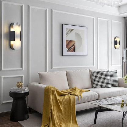 Alabaster Brass Wall Sconce