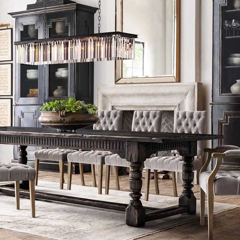 RHYS Rectangular Crystal Chandelier