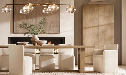 Cabrette Clear Glass Mobile Linear Chandelier