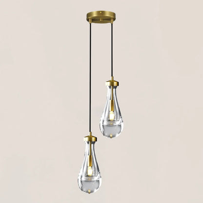 Raindrop Round Cord Pendant