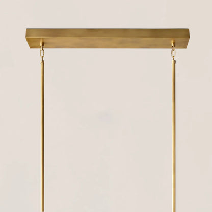 Contemporary Industrial K9 Crystal Rectangular Chandelier in Brass - Arcachon Style