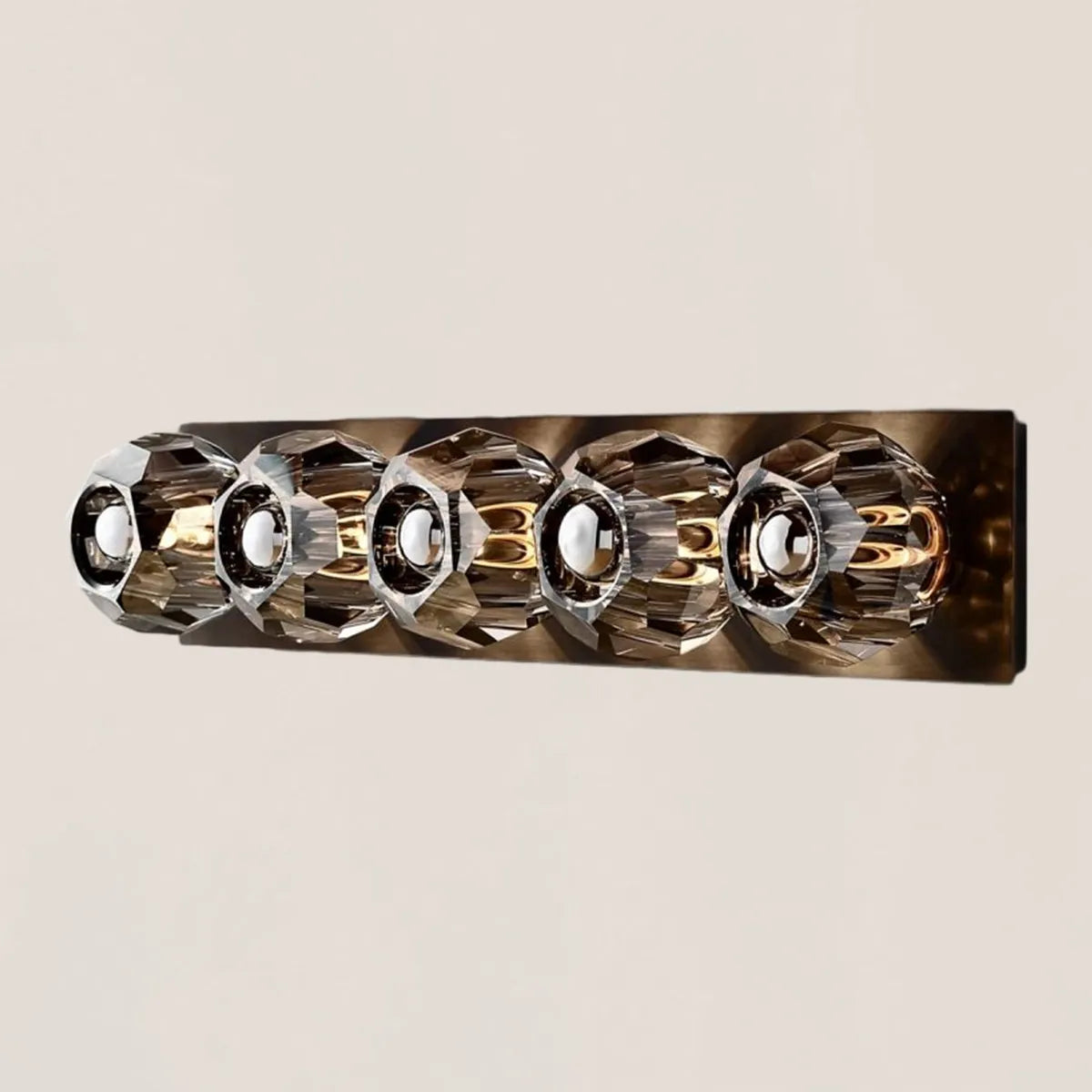 Boule De Smoke Crystal Linear Grand Wall Sconce