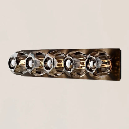 Boule De Smoke Crystal Linear Grand Wall Sconce