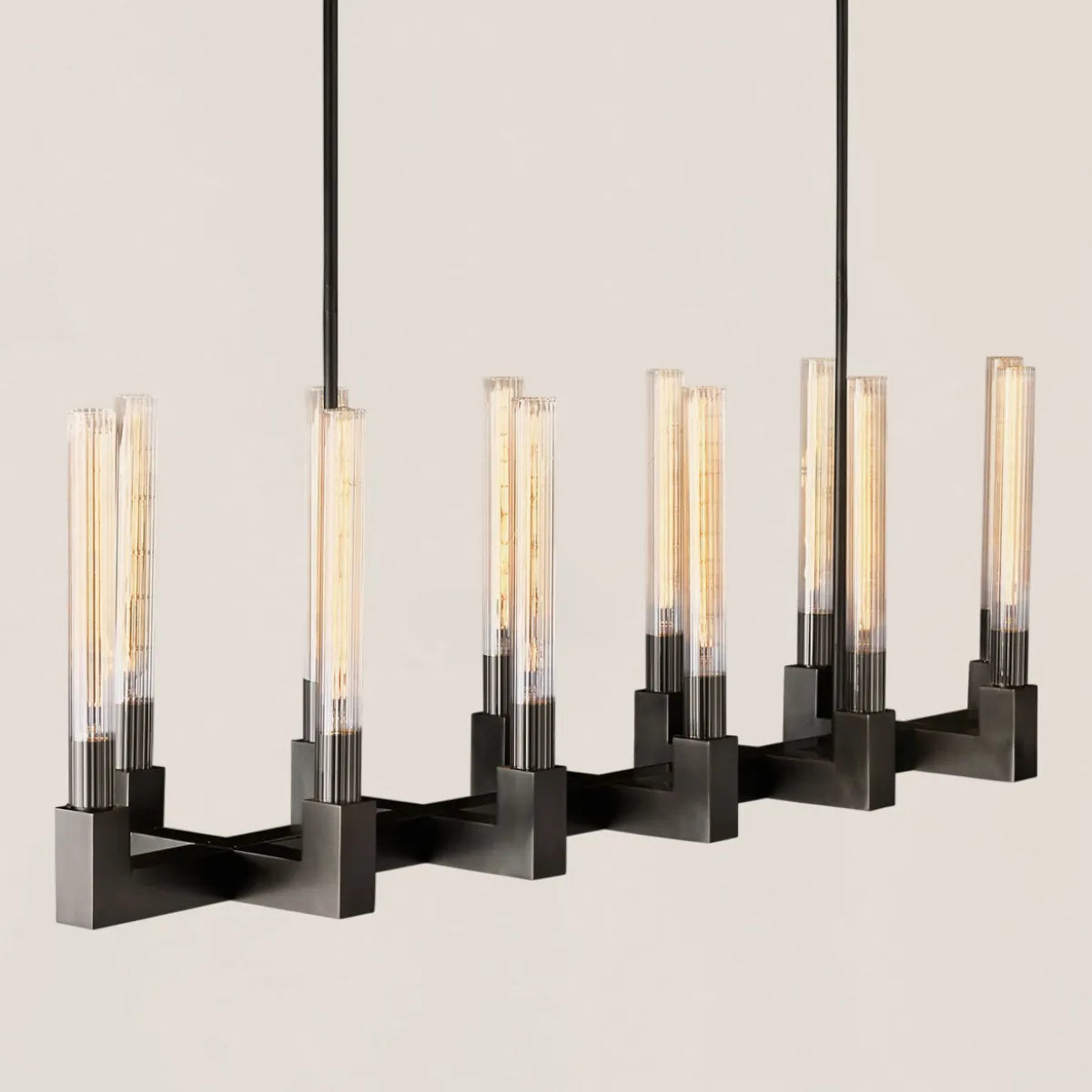 Cannele Glass Linear Chandelier