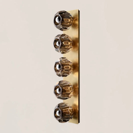 Boule De Smoke Crystal Linear Grand Wall Sconce