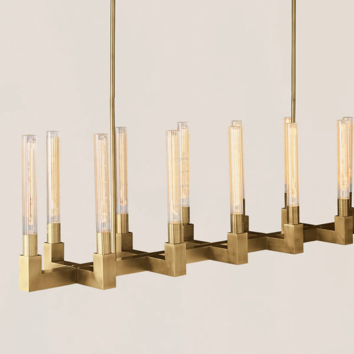 Cannele Glass Linear Chandelier