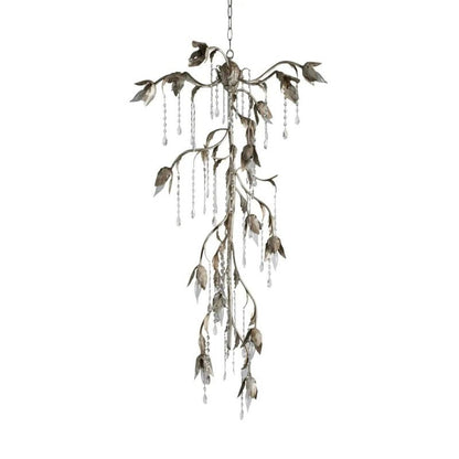 Gothic Viticci Silver Cascade Chandelier 34"H