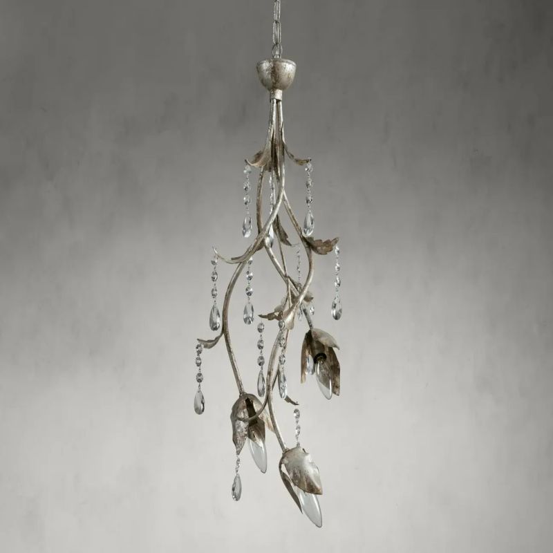 Gothic Viticci Silver Pendant 28"