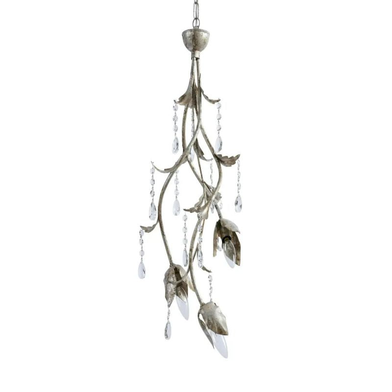 Gothic Viticci Silver Pendant 28"