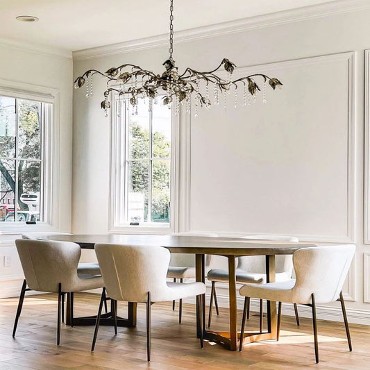 Gothic Viticci Silver Rectangular Chandelier