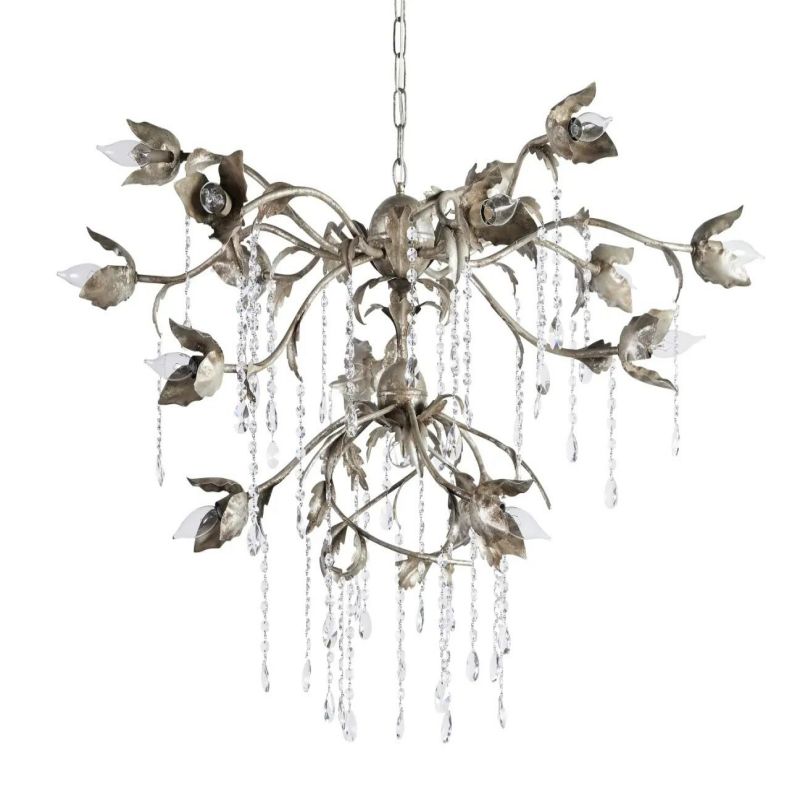 Gothic Viticci Silver Round Chandelier 40"