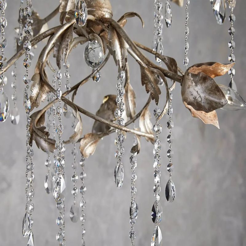 Gothic Viticci Silver Round Chandelier 40"