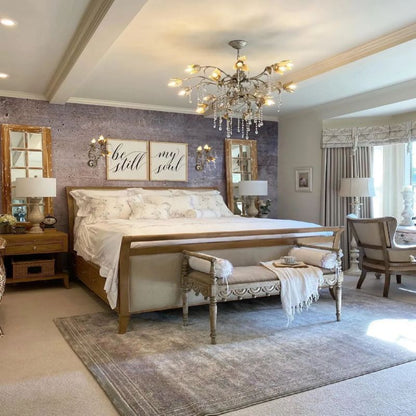 Gothic Viticci Silver Round Chandelier 40"