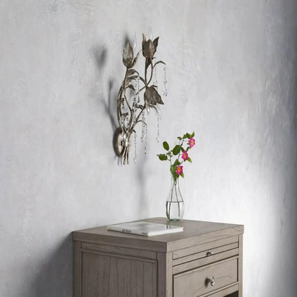 Gothic Viticcio Silver Wall Sconce