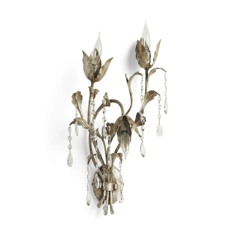 Gothic Viticcio Silver Wall Sconce