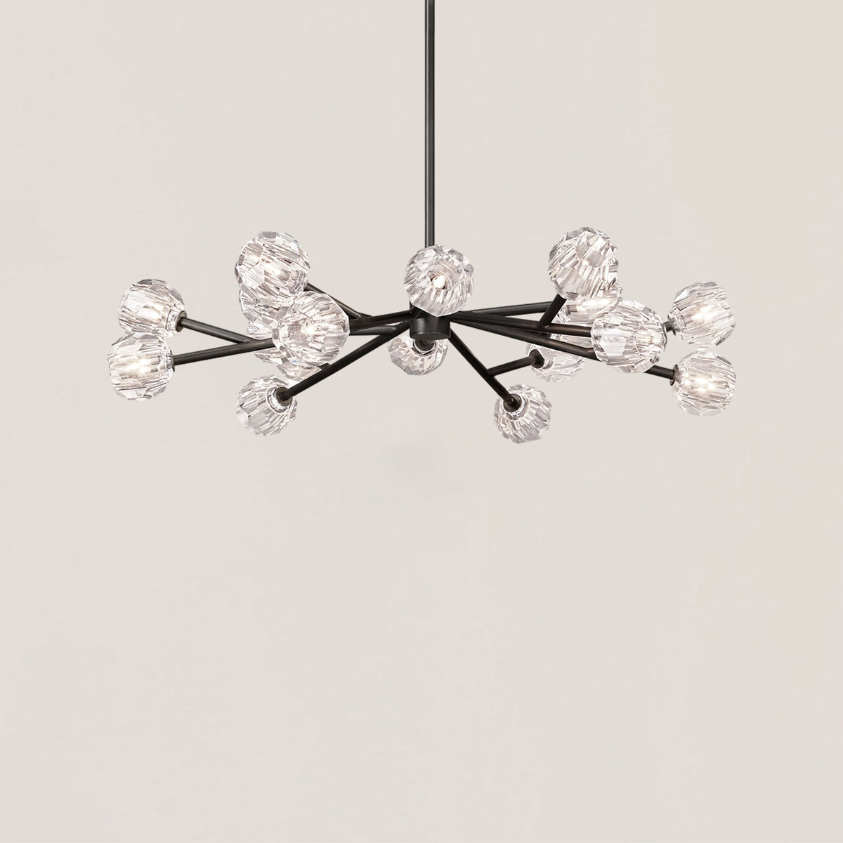 Boule De Cristal Clear Glass Ball Modern Round Chandelier Light