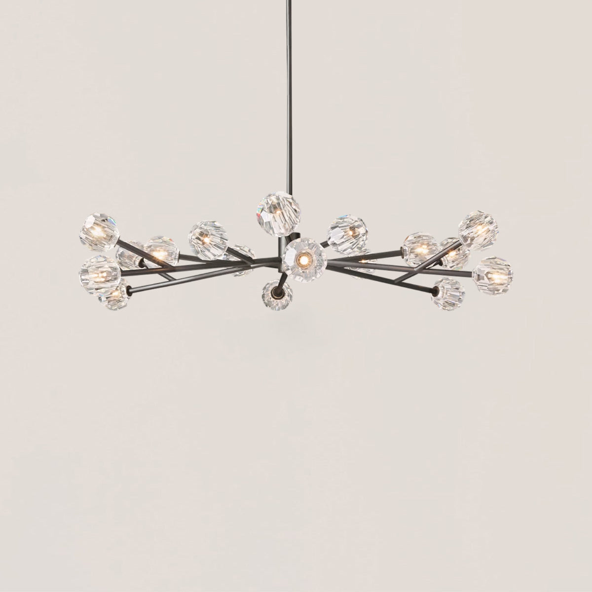 Boule De Cristal Clear Glass Ball Modern Round Chandelier Light