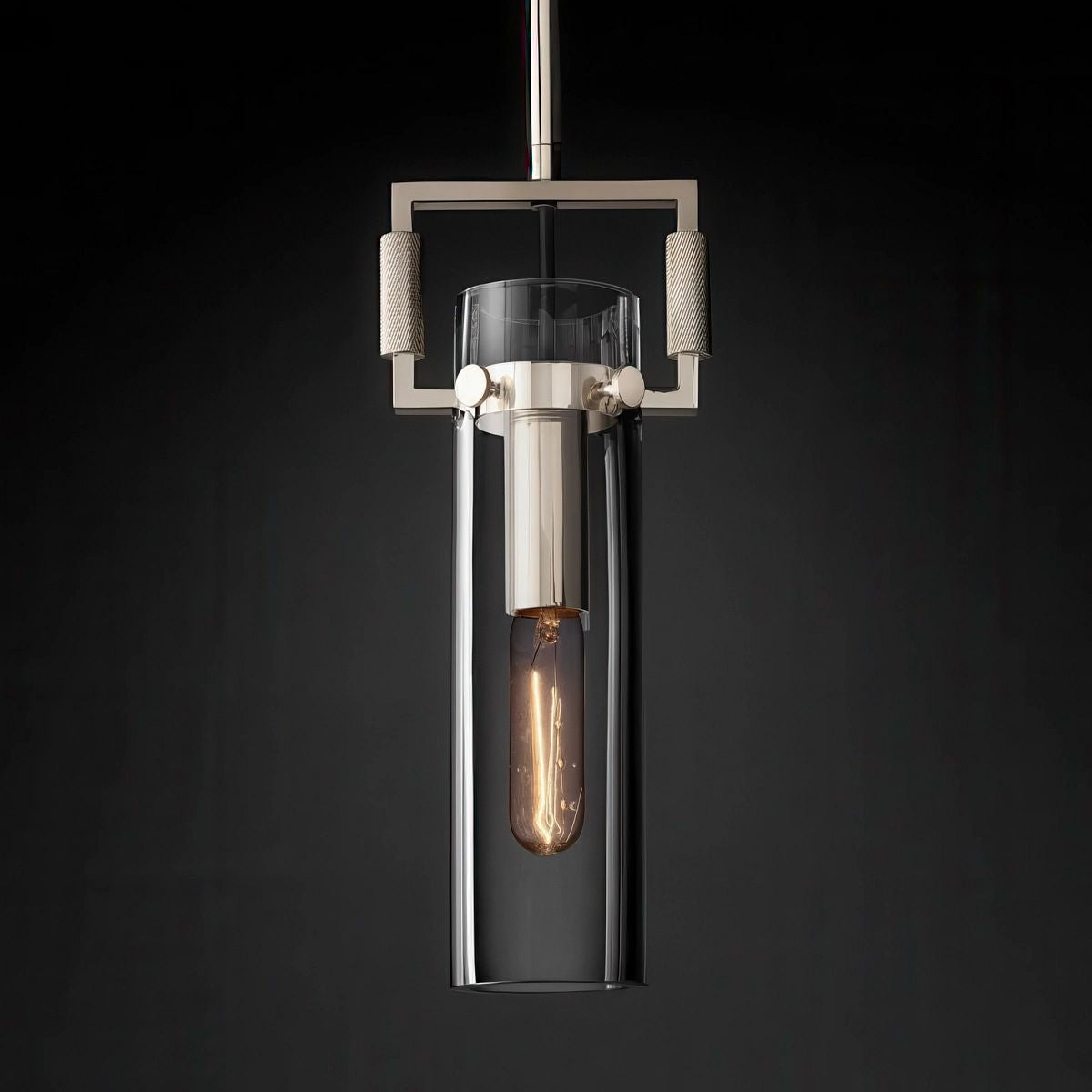 Machinist Glass Cylinder Pendant