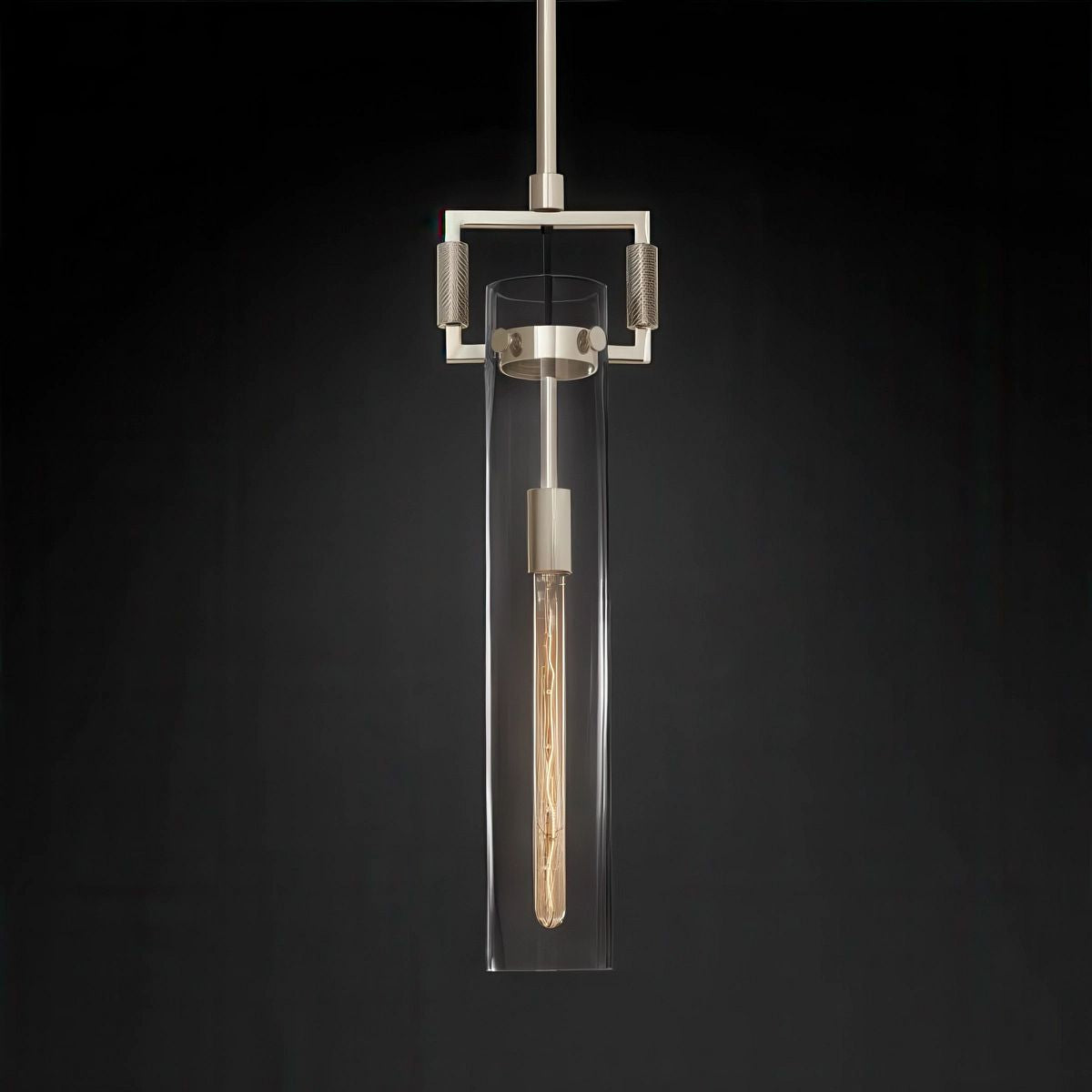 Machinist Glass Cylinder Pendant