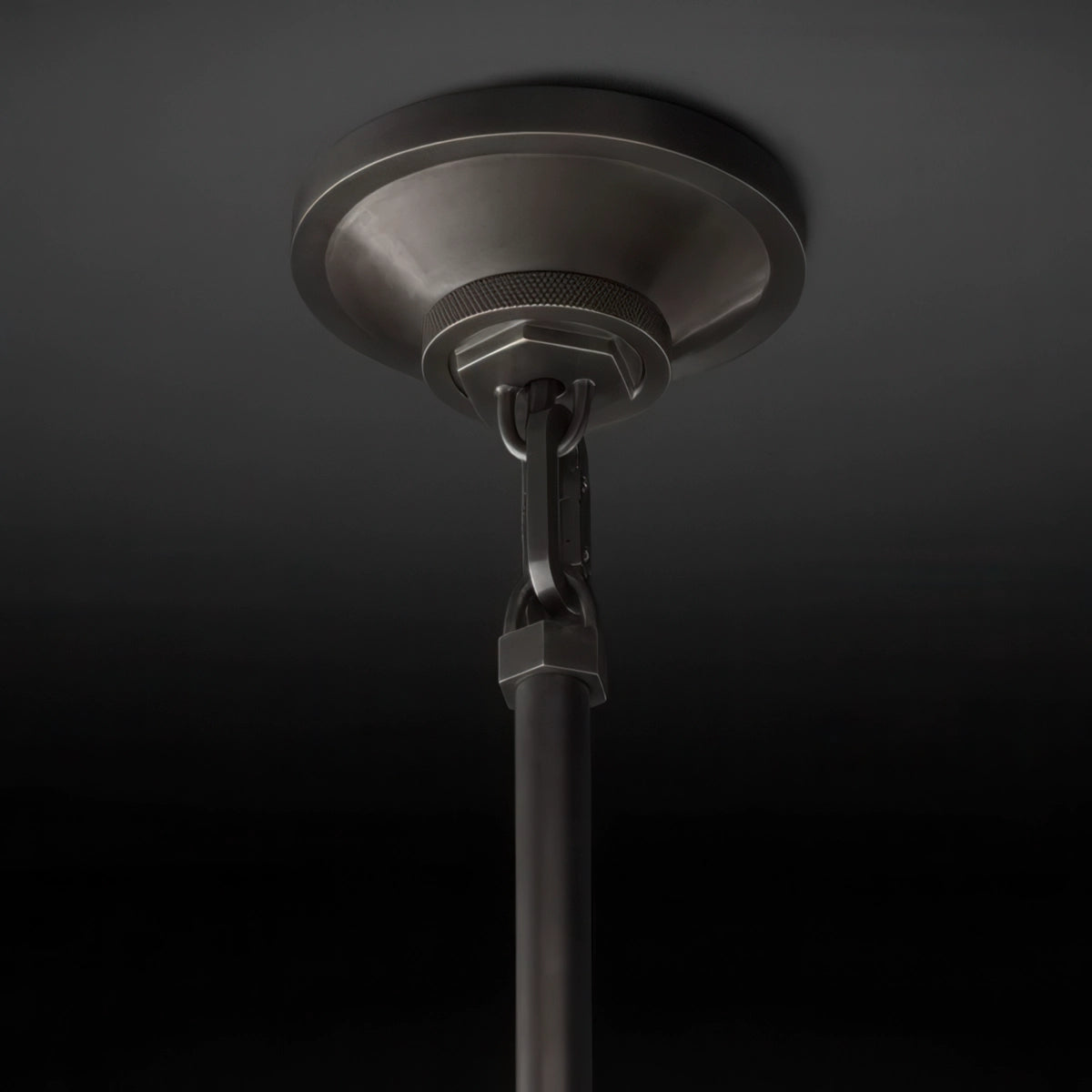 Machinist Milk Glass Cloche Pendant