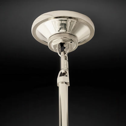 Machinist Milk Glass Cloche Pendant