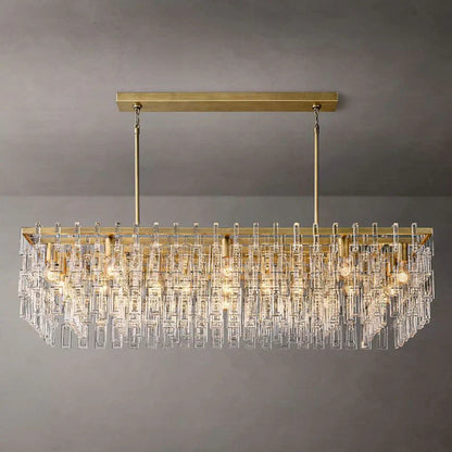 Marignan Tiered Crystal Rectangular Chandelier 60"