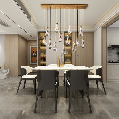 Rain Linear Modern Dining Room Chandelier Light