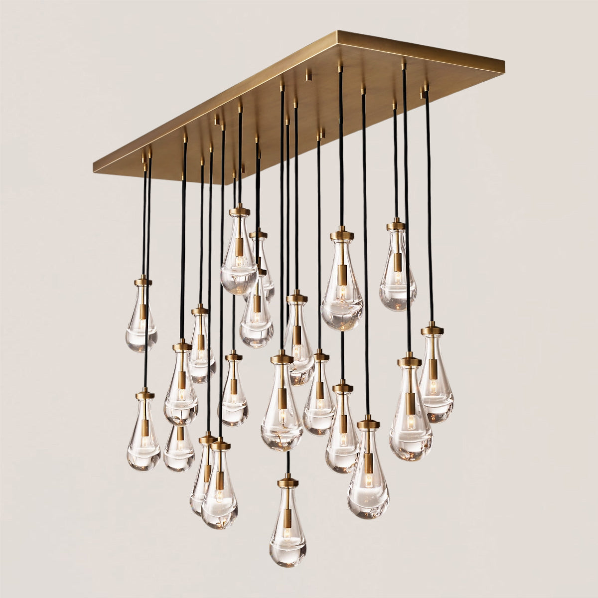 Rain Linear Modern Dining Room Chandelier Light