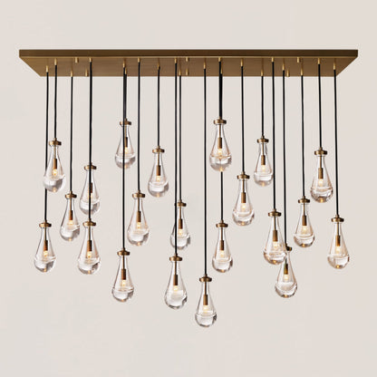 Rain Linear Modern Dining Room Chandelier Light