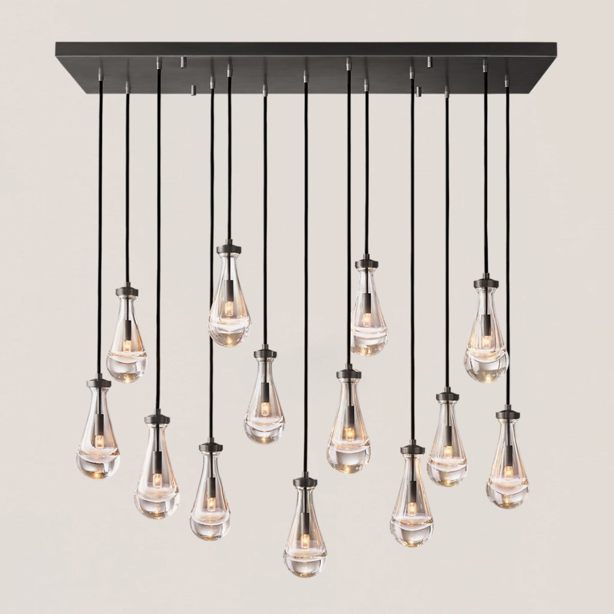 Rain Linear Modern Dining Room Chandelier Light