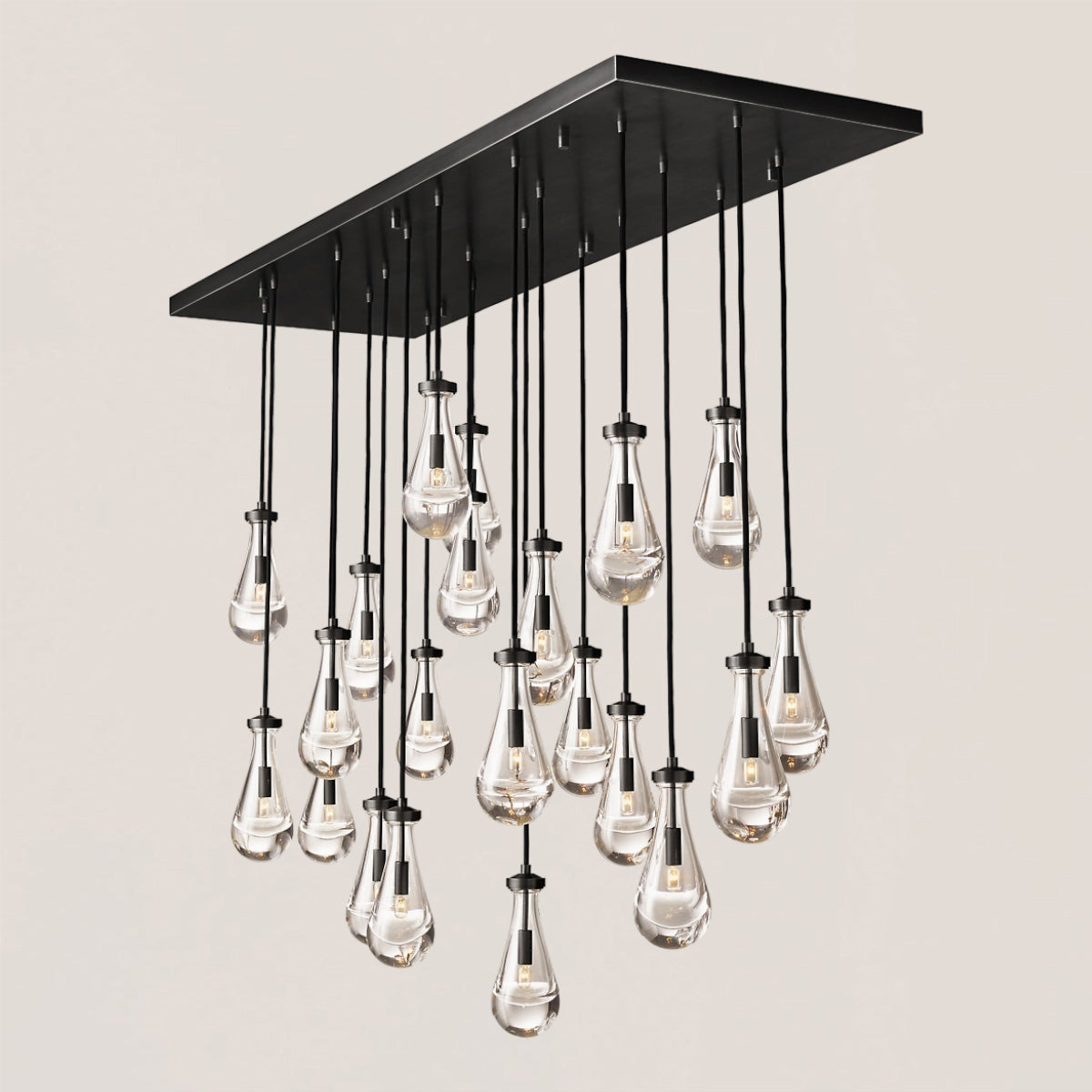 Rain Linear Modern Dining Room Chandelier Light