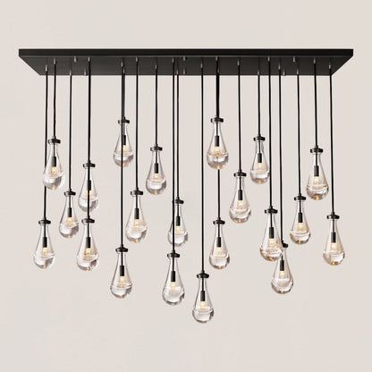 Rain Linear Modern Dining Room Chandelier Light